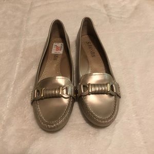 St. John’s Bay Gold Loafer Slipon Shoes-Sz 7.5-New